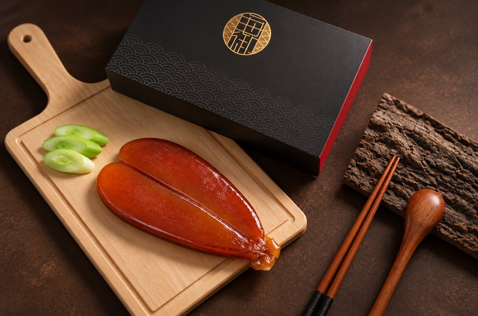 黑金禮盒與整片烏魚子