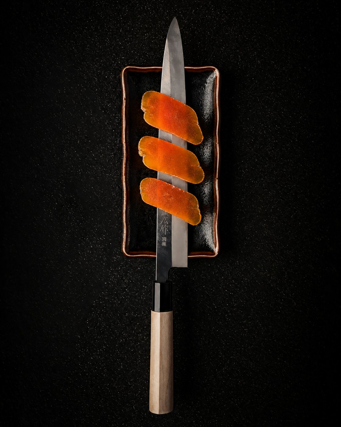 烏魚子切片與柳刃